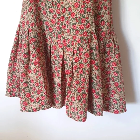 Size 12 (approx) Pink Floral Sleeveless Dress - Picture 3 of 6